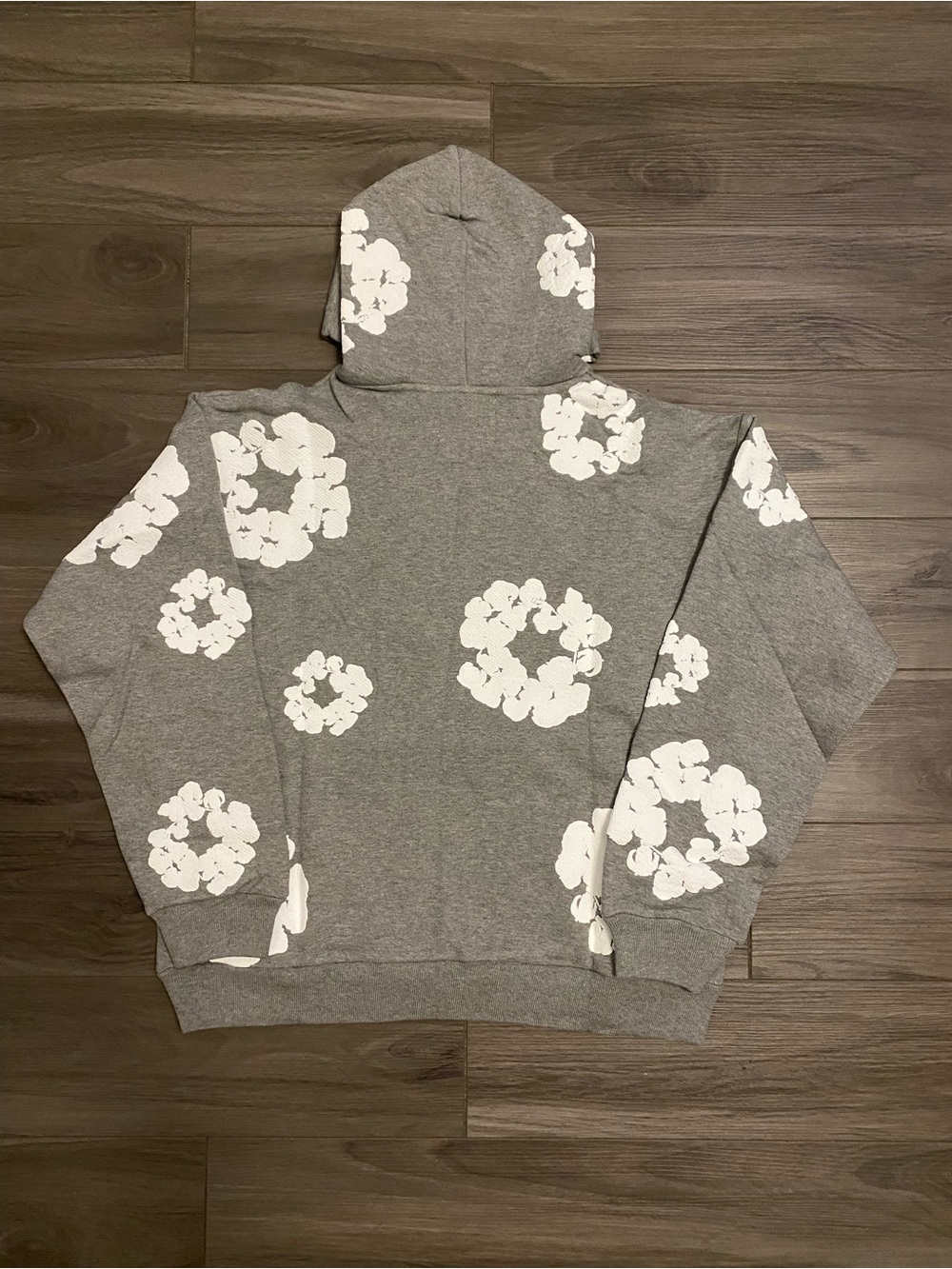 Denim Tears Grey Cotton Wreath Hoodie Brand New - Picture 2 of 7
